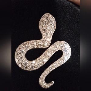 925 Sterling Silver Snake Pendant